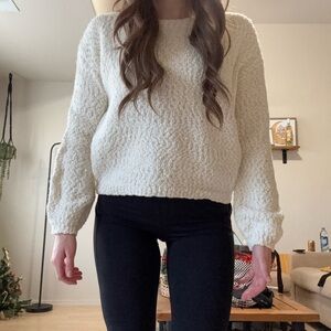 chunky woven knit sweater